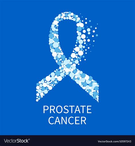 Prostate cancer ribbon Royalty Free Vector Image