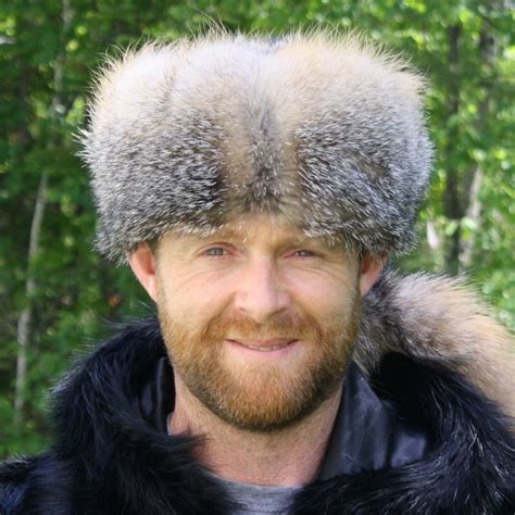 Glacier Wear - Gray fox Daniel Boone Style Fur Hat For Sale