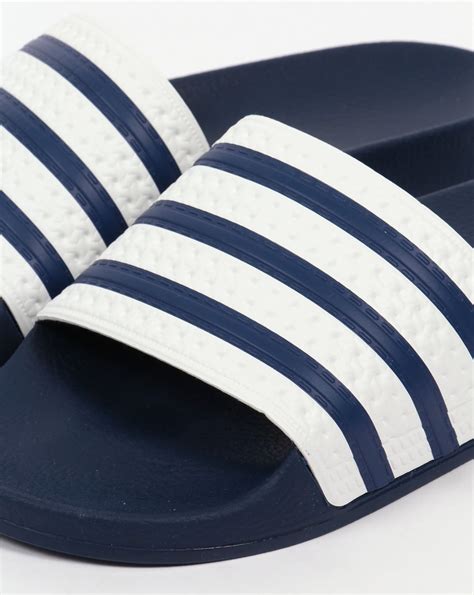 Adidas Adilette Slides White/Navy,sandals,pool,mens