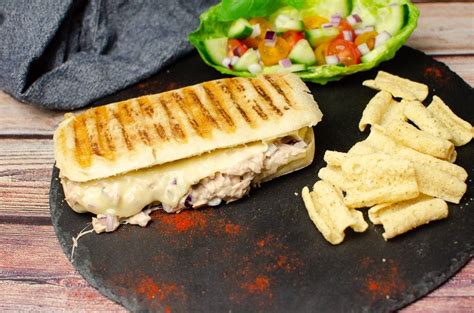 Tuna and Cheese Melt Panini | Recipe | Melted cheese, Panini, Cheese quesadilla