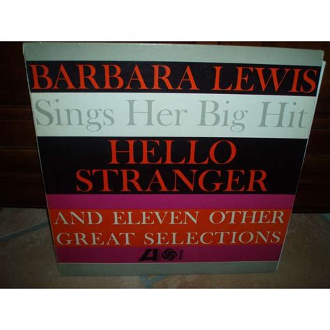 Hello stranger by Barbara Lewis, LP with slsl1951 - Ref:118519610