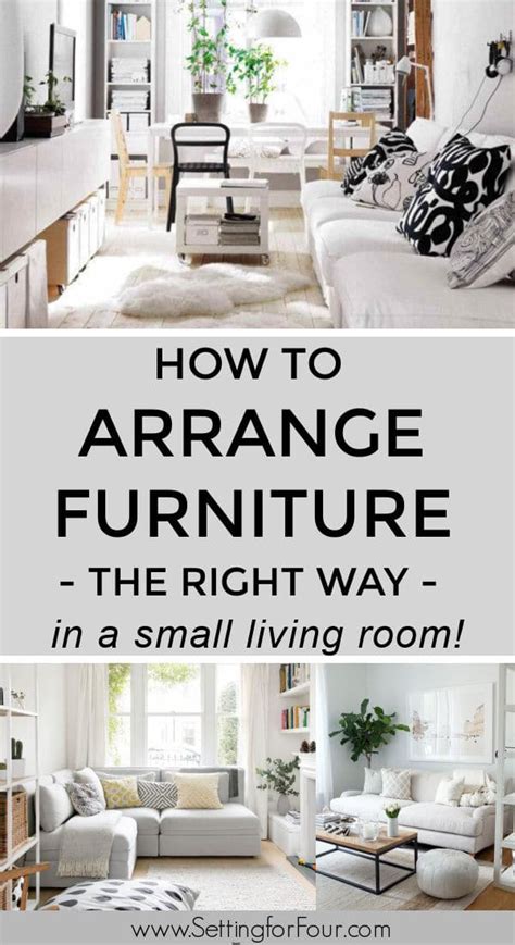 How To Arrange Furniture In A Small Living Room - Setting for Four