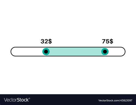 Price range filter Royalty Free Vector Image - VectorStock