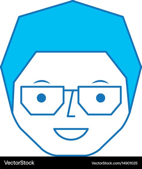 Young man with glasses avatar character Royalty Free Vector