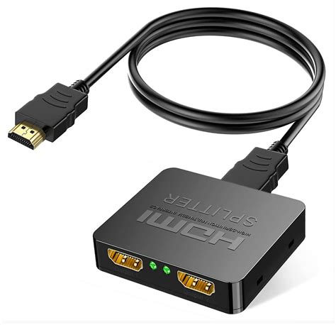 Amazon.com: HDMI Splitter 1 in 2 Out, 4K HD Hdmi Screen Splitter ...