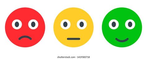 Three Colored Cartoon Emoticons Icons Stock Stock Vector (Royalty Free ...