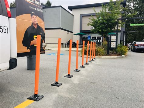 Flexible Plastic Bollards or Traffic Delineators – BC Site Service