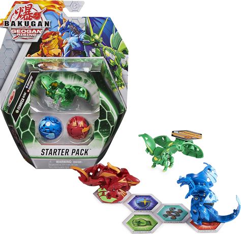 BAKUGAN Starter Pack 3-Pack, Fenneca Ultra, Geogan Rising Collectible ...