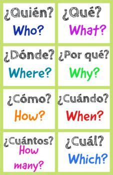 Spanish Question Words Poster by Senorita G | Teachers Pay Teachers in ...