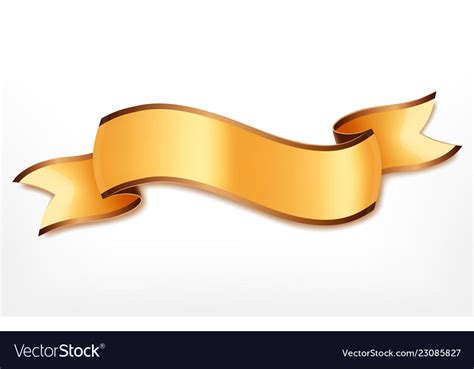 Golden ribbon Royalty Free Vector Image - VectorStock