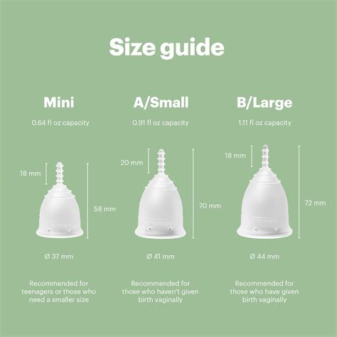 Menstrual Cup Sizes Chart | corona.dothome.co.kr