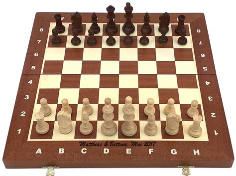 [Paket] Hochwertiges Tournament Schachspiel aus Holz mit Gravur, Top Schach Geschenk | akspiele oHG