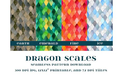 Dragon Scales Seamless Pattern