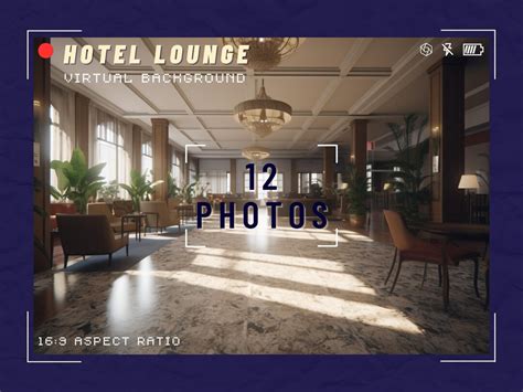 Hotel Lounge Zoom Backgrounds Hotel Streaming Backgrounds - Etsy