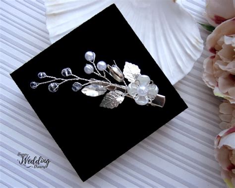 Wedding Hair Clip Pearl Bridal Hair Clip Bridal Hair Piece - Etsy