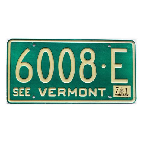 1971 Vermont #6008E | Cool VT License Plates