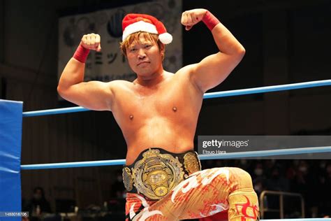 Kento Miyahara poses during the All Japan Pro-Wrestling at Korakuen ...