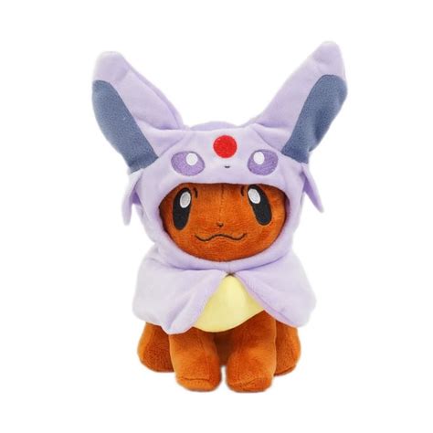 8" Espeon Eevee - Pokemon Eevee Poncho Cosplay Cape Plush Toy Stuffed ...