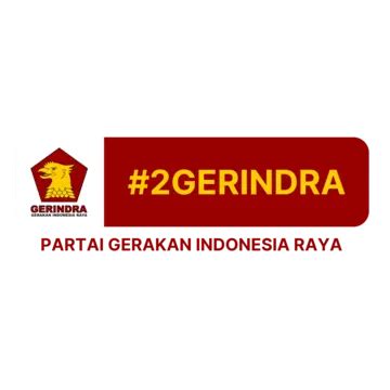 Gerindra Party Logo General Elections In 2024 Greting Crads Vector, Grinding, 2024 Simultaneous ...