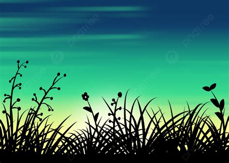 Background Grass Silhouette Sunset Background Gradient Tile, Rumput, Bayangan Hitam, Matahari ...