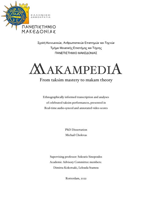 (PDF) Makampedia: From taksim mastery to makam theory | Michalis Cholevas - Academia.edu