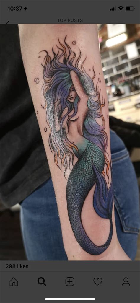 Little Mermaid Mirror Tattoos