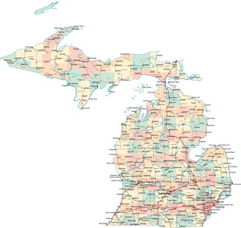 michigan-road-map.gif (GIF Image, 2208x2092 pixels) - Scaled (40% ...