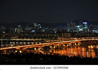 Seoul Seongsu Bridge Night View Stock Photo 1572995500 | Shutterstock