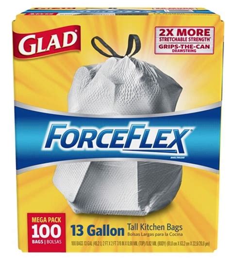 100-count Glad ForceFlex trash bags for $9 - Clark Deals