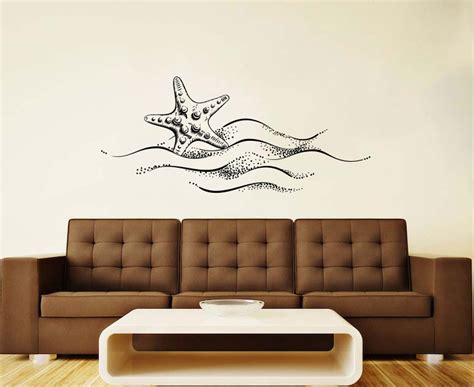 Starfish Wall Vinyl Decal Starfish Vinyl Sticker Nautical - Etsy