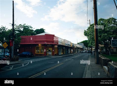 LAHAINA, HI - dec, 2020 - View of historic buildings in Lahaina, a ...