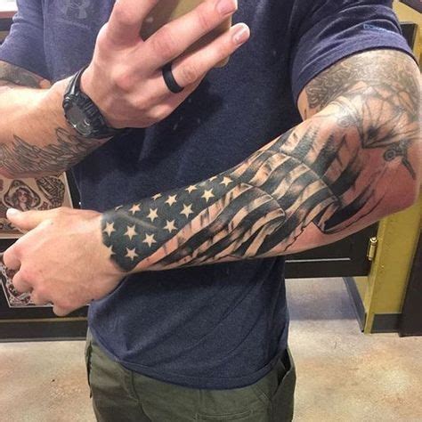 American flag sleeve tattoo American flag tattoos and American flag | Flag tattoo, American flag ...