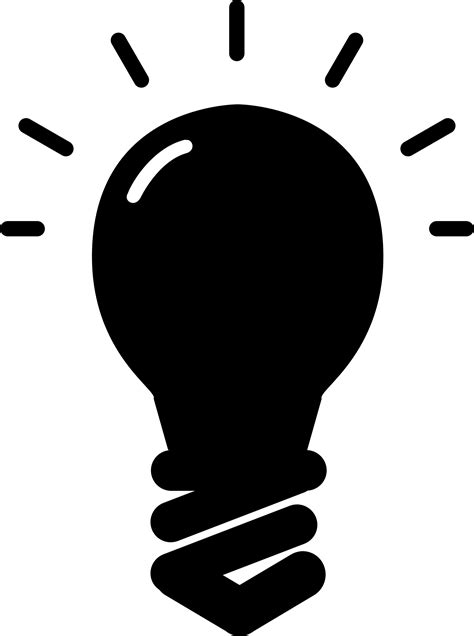 Light Bulb With Black Background - ClipArt Best