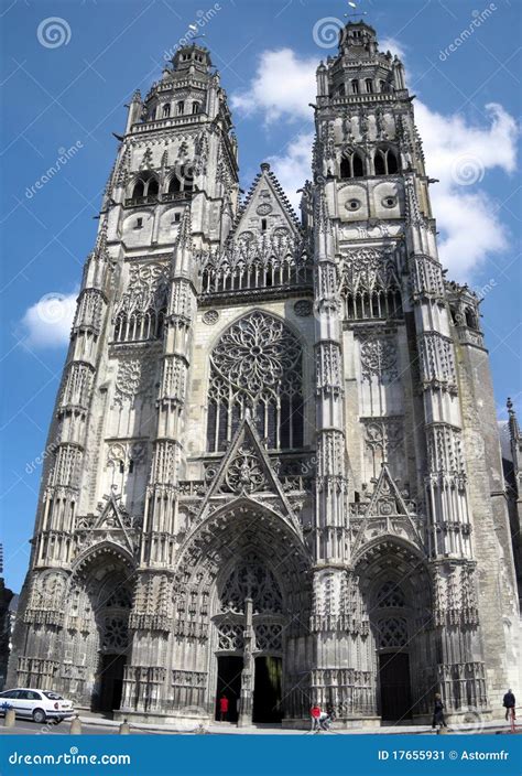 Tours s Cathedral stock image. Image of beautiful, paris - 17655931