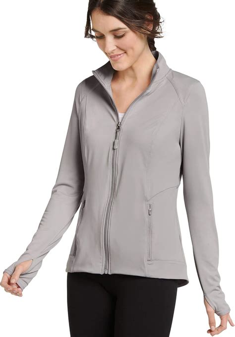 Jockey Women's Activewear Active Jacket, Alloy Grey, XL at Amazon Women’s Clothing store