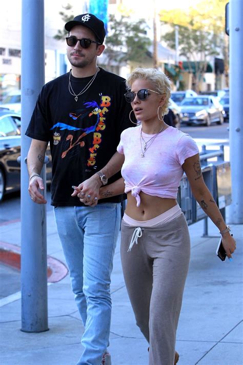 Halsey and G-Eazy Leaving Il Pastaio in Beverly Hills • CelebMafia