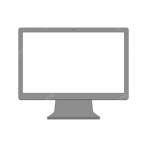 Computer Mockup With Transparent Screen Vector, Computer, Computer ...