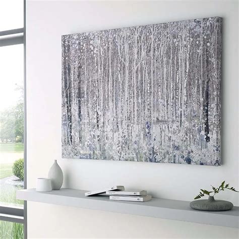HandPainted White gray black paintings Abstract Modern landscape Oil Painting Canvas picture ...