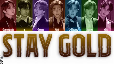 BTS(防弾少年団) - Stay Gold (Colour Coded Lyrics Kan/Rom/Eng) [RE-UPLOAD ...