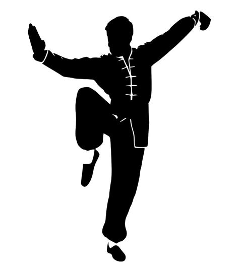 Tai Chi, Kung Fu, Wushu, Shaolin, Action, Active, Silhouette. Digital ...