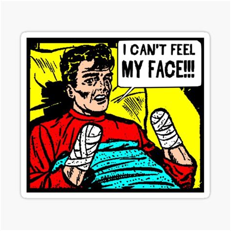 "Can't Feel My Face" Sticker for Sale by tommytidalwave | Redbubble