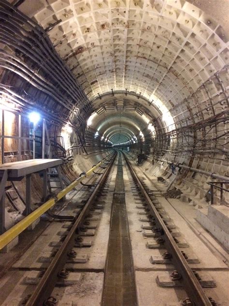 Free Images : track, railway, tunnel, subway, construction, train ...