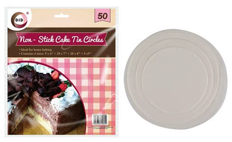 50x Round Cake Tin Liners Non-stick Greaseproof Circles Baking - Etsy