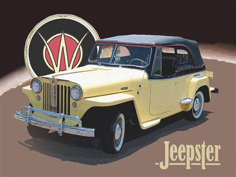 PRINT Willys jeepster, Man Cave Art, Garage Art, Auto Art - Etsy