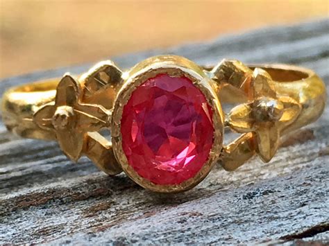 Vintage Ruby Engagement Ring Art Deco Ring 1.0 Carat Natural Burma Ruby ...