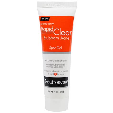 Neutrogena, Rapid Clear, Stubborn Acne Spot Gel, Maximum Strength, 1 oz (28 g) | Benzoyl ...