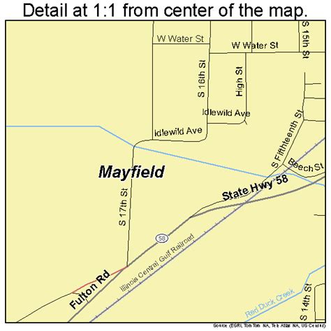 Mayfield Kentucky Street Map 2150898