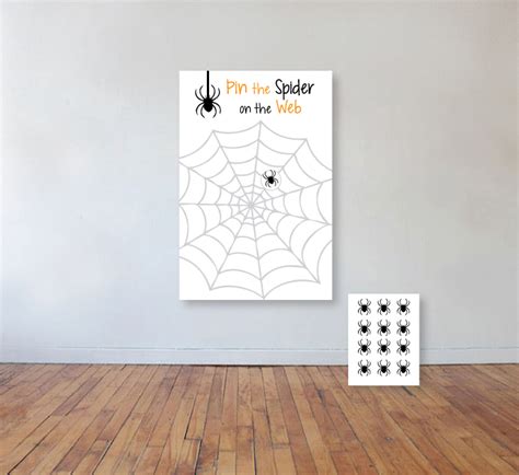 Halloween Pin the Spider on the Web Game | Catch My Party