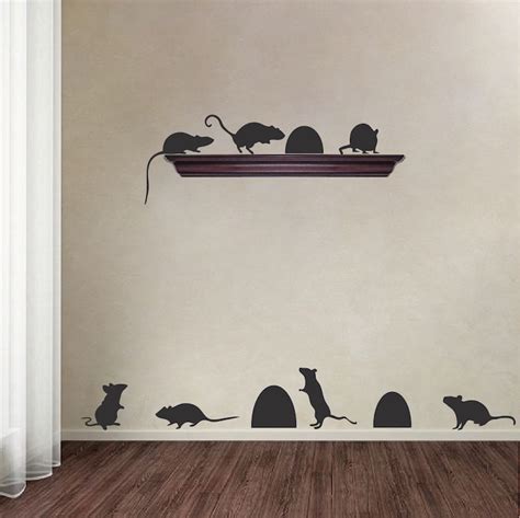 Mice Halloween Stickers - Halloween Decals Decoration - Scary Wall Stickers for Halloween ...