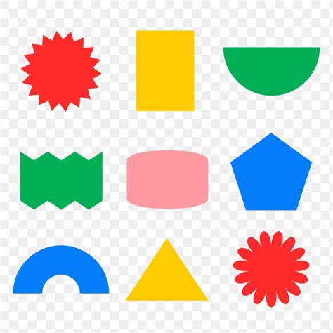 Download premium png of Geometric shape png sticker, colorful flat ...